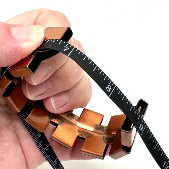 Renoir Vintage Copper Cuff Modernist Geometric Bracelet - Picture 15 of 16